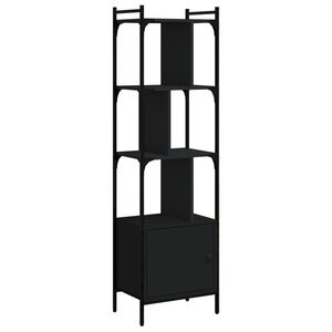 vidaXL Bibliothèque avec porte noir 44 5x30x154 5 cm bois d'ingénierie