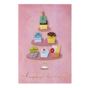 Carte anniversaire présentoir à gateaux - draeger paris