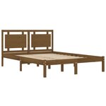 vidaXL Cadre de lit Marron miel Bois massif 140x190 cm