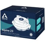 Arctic alpine 23 - compact amd cpu-cooler processeur refroidisseur d'air 9 cm aluminium  noir 1 pièce(s)