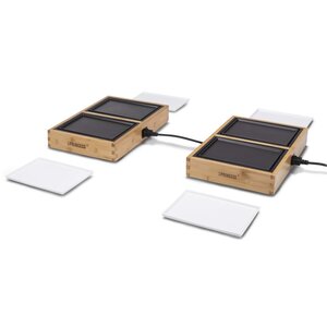 Princess gril de table chef dinner4all pure 840 w métal et bambou