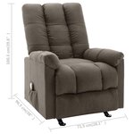 vidaXL Fauteuil de massage inclinable Marron Tissu