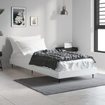 vidaXL Cadre de lit blanc 75x190 cm bois d'ingénierie