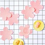 6 sous-verres fleurs de cerisier à paillettes  en feutrine  15 x 15 cm