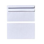 Lot de 25 enveloppes dl 110x220 mm 75g autocollantes blanc herlitz