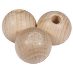 Boules en bois ø 23 mm - FSC100  - demi-percées 6 mm - 6 pièces