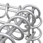 vidaXL Lit surélevé à gabion Acier galvanisé 180x30x60 cm