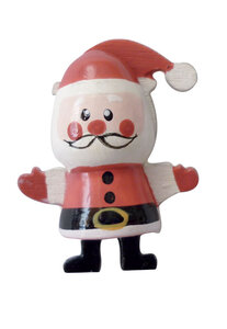 Décoration Mini Père-Noël 3D 3 cm 5 pièces