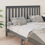 vidaXL Tête de lit Gris 156x6x101 cm Bois massif de pin