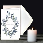 Carte Sincères Condoléances intérieur blanc avec Enveloppe Blanche 10x16 5cm