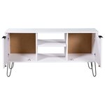 vidaXL Meuble TV New York Blanc Bois de pin massif