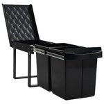 vidaXL Poubelle amovible de cuisine Fermeture en douceur 48 L