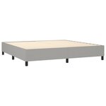 vidaXL Sommier à ressorts de lit Gris clair 200x200 cm Tissu