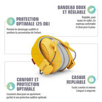 Casque antibruit pour enfant alpine muffy jaune  - 25db