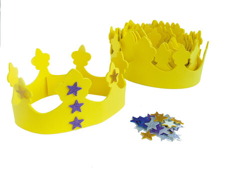 Couronne en mousse et décorations pour 10 fillettes