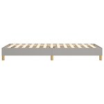 vidaXL Sommier à ressorts de lit Gris clair 90x200 cm Tissu