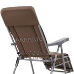 vidaXL Chaises pliables de jardin avec coussins 2 Pièces Marron