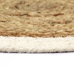 vidaXL Napperons 6 Pièces Naturel Plain 38 cm Rond Jute et coton