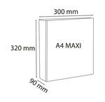 Classeur Pp Personnalisable Kreacover - 4 Anneaux En D 60mm - A4 Maxi - X 10 - Exacompta
