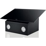 Hotte décorative - whirlpool  -  largeur 60 cm - evacuation/recyclage - 71 db - 4 vitesses + booster - verre noire