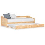 vidaXL Cadre de lit extensible Bois de pin 90x200 cm