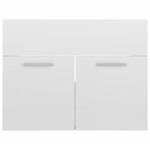 vidaXL Ensemble de meubles de salle de bain Blanc brillant Aggloméré