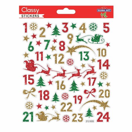 Stickers Calendrier de l'Avent - Traîneau du Père Noël