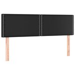 vidaXL Lit à sommier tapissier avec matelas Noir 140x190 cm Similicuir
