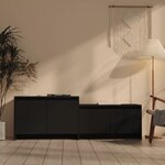 vidaXL Meuble TV Noir 146 5x35x50 cm Aggloméré