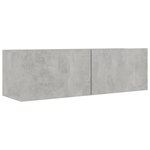 vidaXL Ensemble de meuble TV 4 Pièces Gris béton Aggloméré