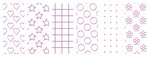 Plastique dingue cristal Motif rose 6 pièces
