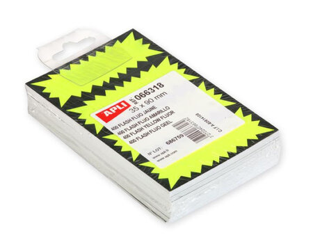 400 Flash Fluo Jaune 35X90mm 250G/M