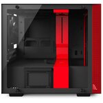 NZXT Boîtier PC Smart H200i - Mini-ITX - Smart Device - Panneau en verre trempé - Noir et rouge