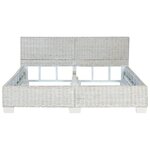 vidaXL Cadre de lit Gris Rotin naturel 160 x 200 cm