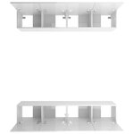 vidaXL Meubles TV 4 Pièces Blanc brillant 80x30x30 cm Bois d'ingénierie