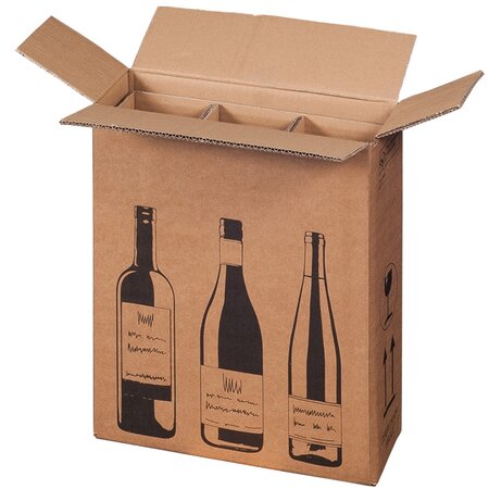 Cartons d'expédition pour 3 bouteilles (lot de 10)