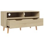 vidaXL Meuble TV Chêne sonoma 90x40x48 5 cm Aggloméré