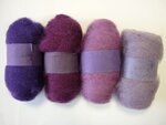 Laine cardée Tons violet 4 nappes de 20 g