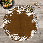 Set de table rond tropical marron