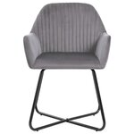 vidaXL Chaises à manger lot de 6 gris velours