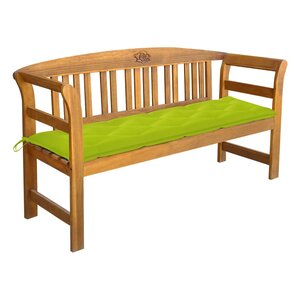 vidaXL Banc de jardin avec coussin 157 cm Bois d'acacia massif