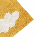 Tapis coton motif nuage - moutarde - 120 x 160