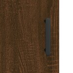 vidaXL Buffet haut Chêne marron 34 5x34x180 cm Bois d'ingénierie