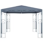 vidaXL Tonnelle avec guirlande lumineuse à LED 300x300 cm Anthracite