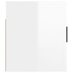 vidaXL Meuble TV mural Blanc brillant 80x34 5x40 cm