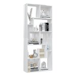 vidaXL Bibliothèque Blanc brillant 67x24x161 cm Aggloméré