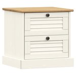 vidaXL Table de chevet VIGO blanc 42x35x40 cm bois de pin massif