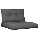 vidaXL Coussins de palette 2 Pièces anthracite tissu