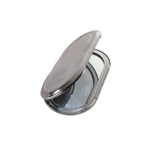 Diy - loisirs créatifs support a décorer -  miroir de poche ovale 85x50mm