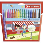 Etui de 18 feutres Feutres POWER Pointe Moyenne x 6 STABILO